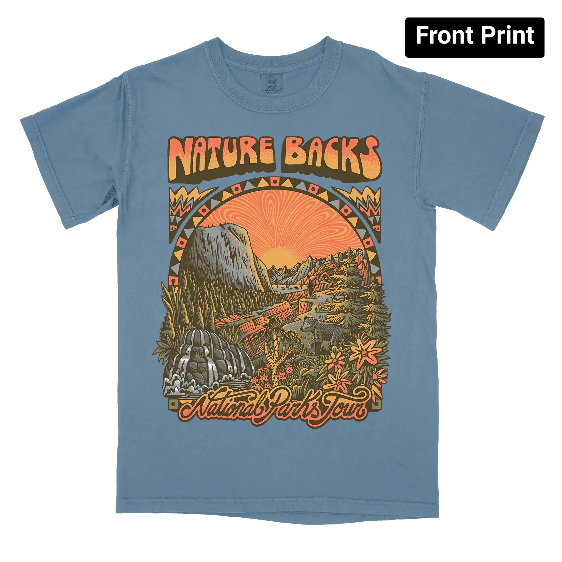 National Parks Tour (Fog) - Front Print