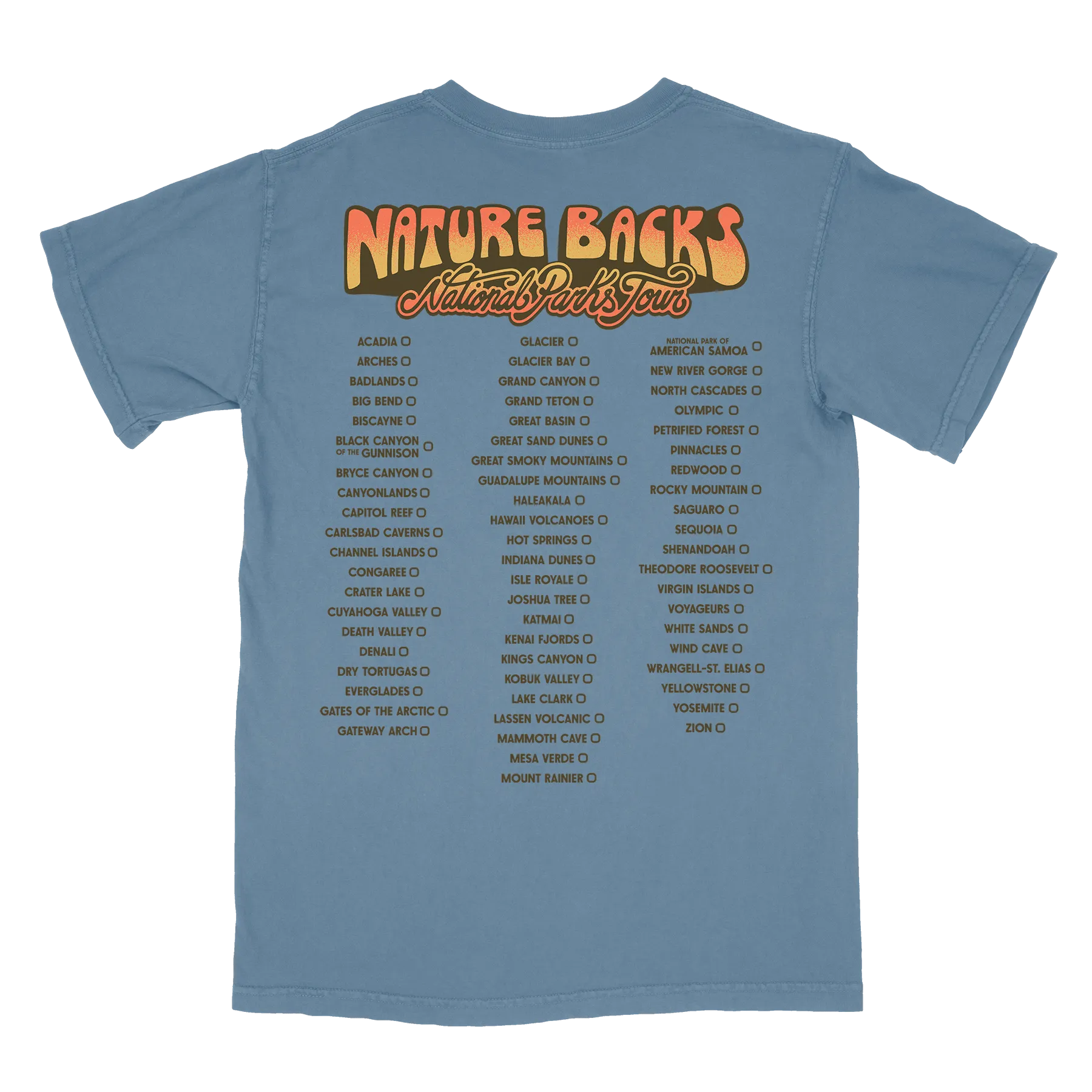 National Parks Tour (Fog) - Front Print