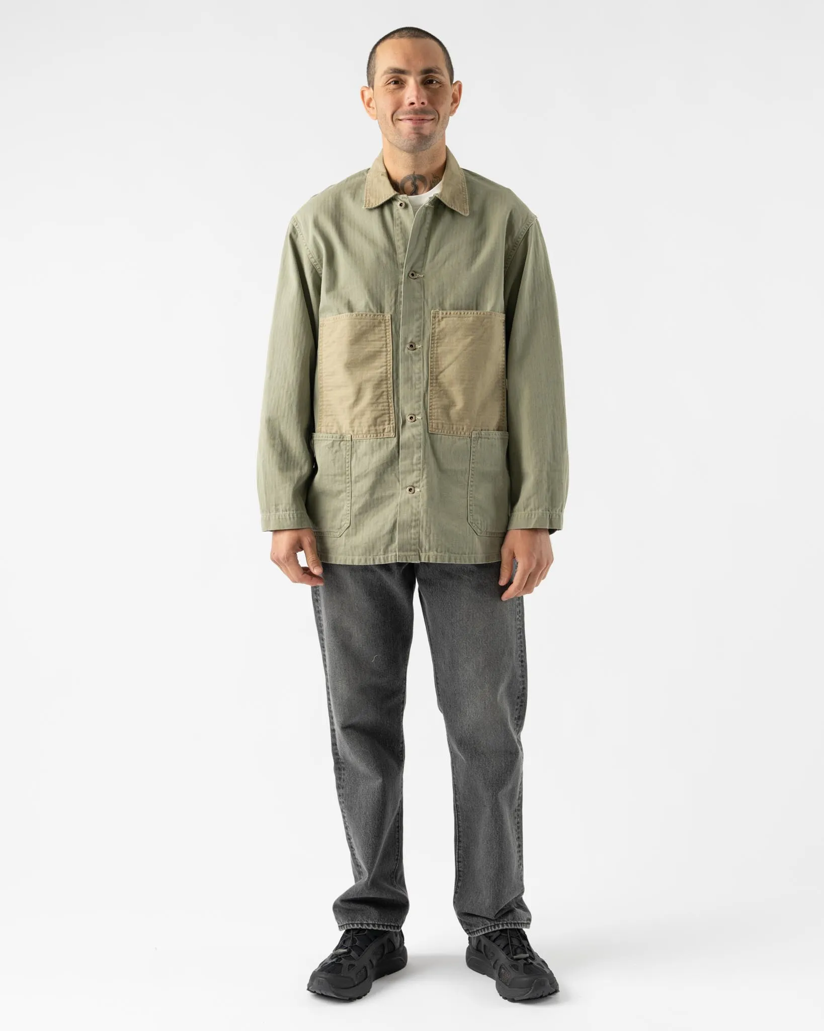 orSlow Herringbone Utility Coverall in Green