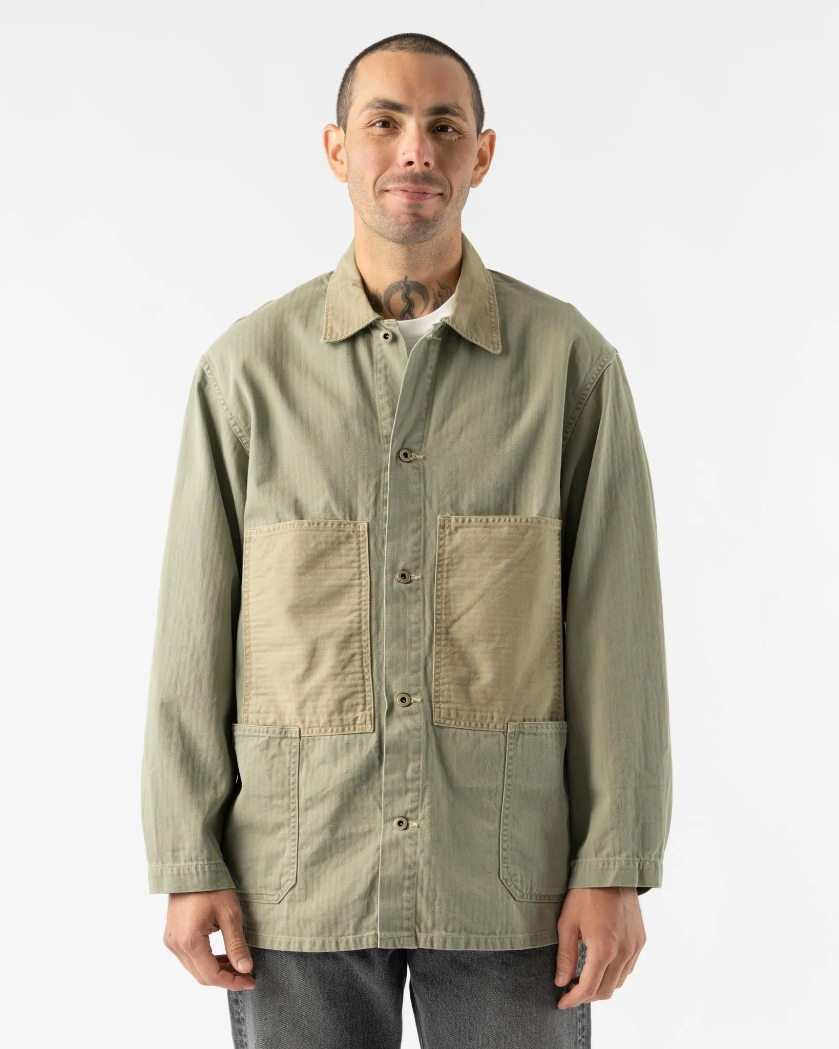 orSlow Herringbone Utility Coverall in Green