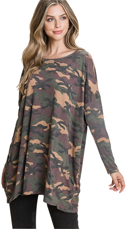 Oversized Camo Tunic