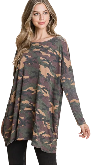 Oversized Camo Tunic