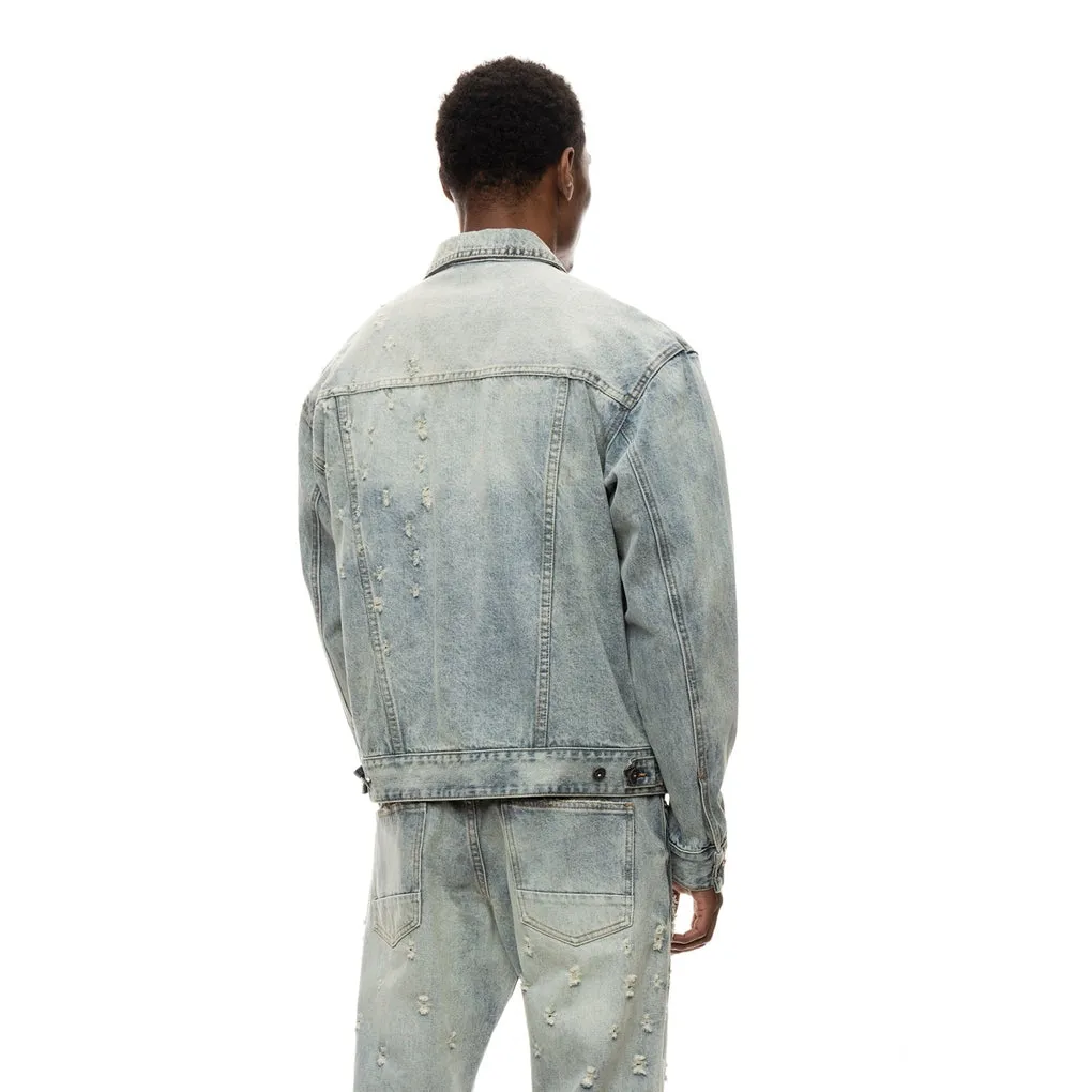 Oversized Shotgun Jean Jacket - Industrial Blue