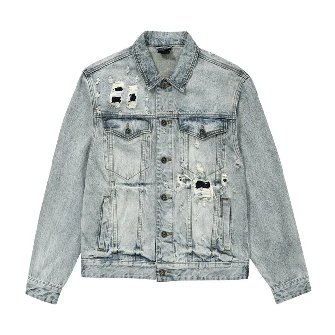 Oversized Shotgun Jean Jacket - Industrial Blue