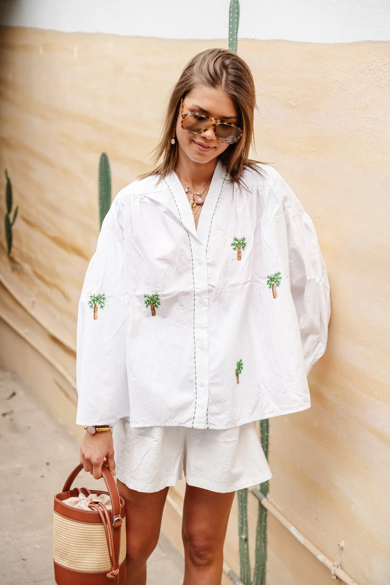 Palma embroidered shirt white