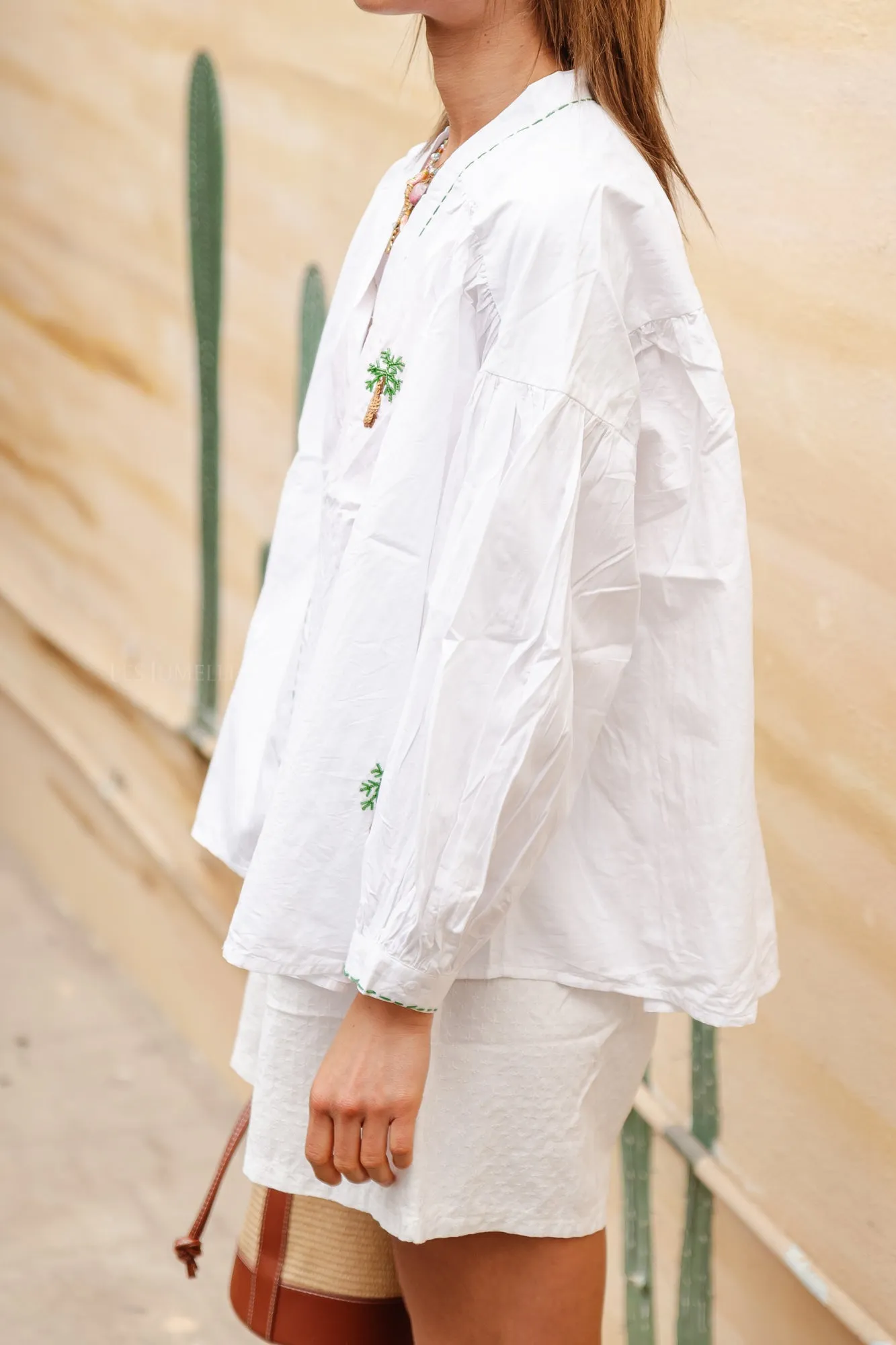 Palma embroidered shirt white