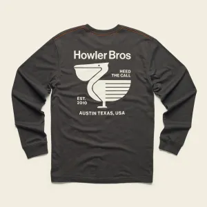 Pelican Postage Longsleeve Tee | Antique Black | Howler Bros