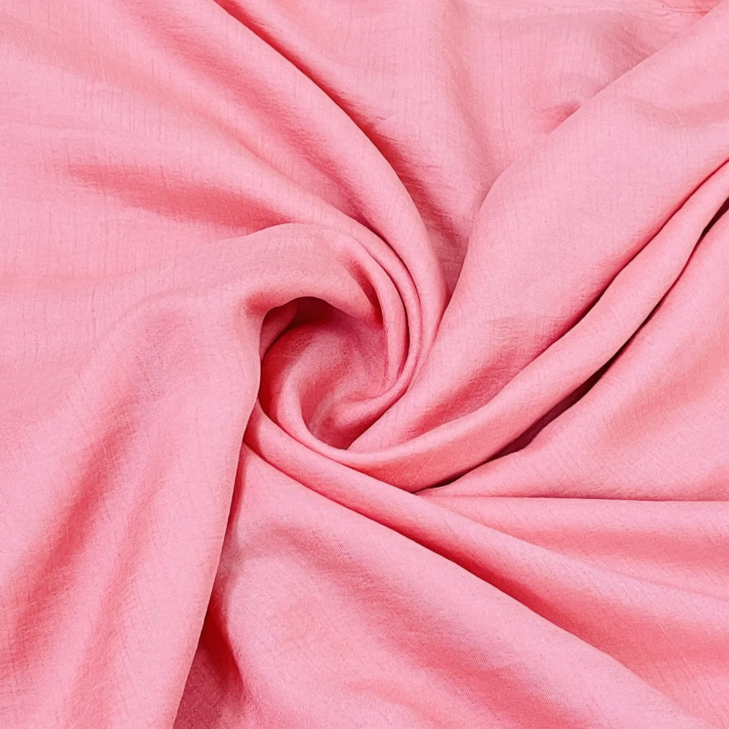 Premium Peach Pink Solid Bemberg Silk Fabric