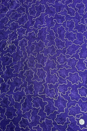 Purple Embroidered Silk Linen MEMT-010-04