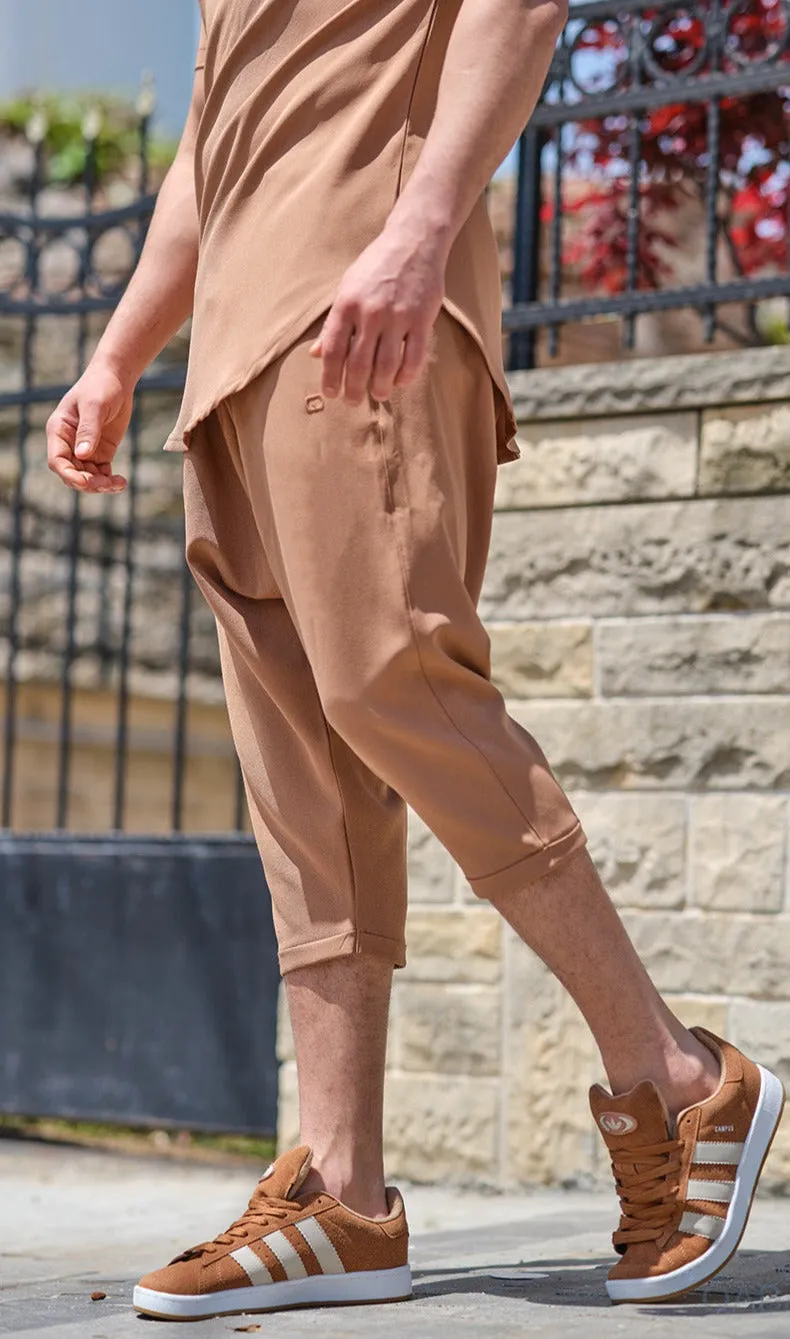 QL Relaxed Bermuda AZUR S24 in Dark Camel