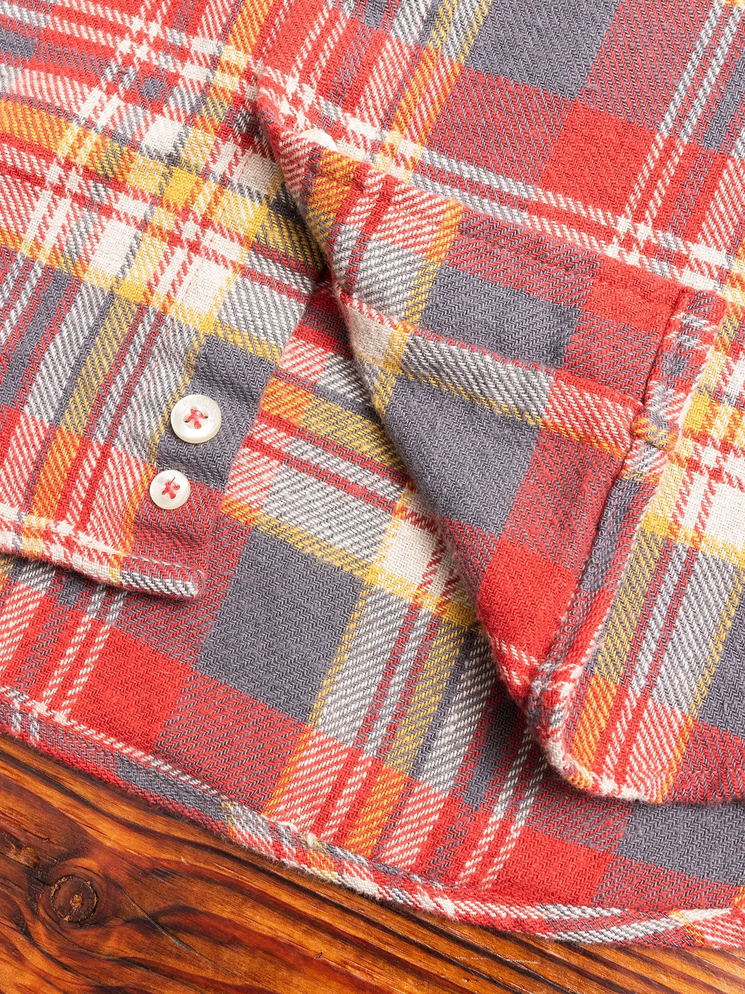 "Vespa P's" Check Flannel in Red