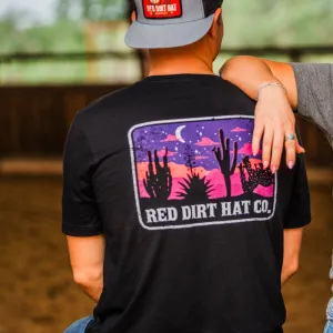 Red Dirt Men's Black Desert Nightfall Logo Graphic T-Shirt