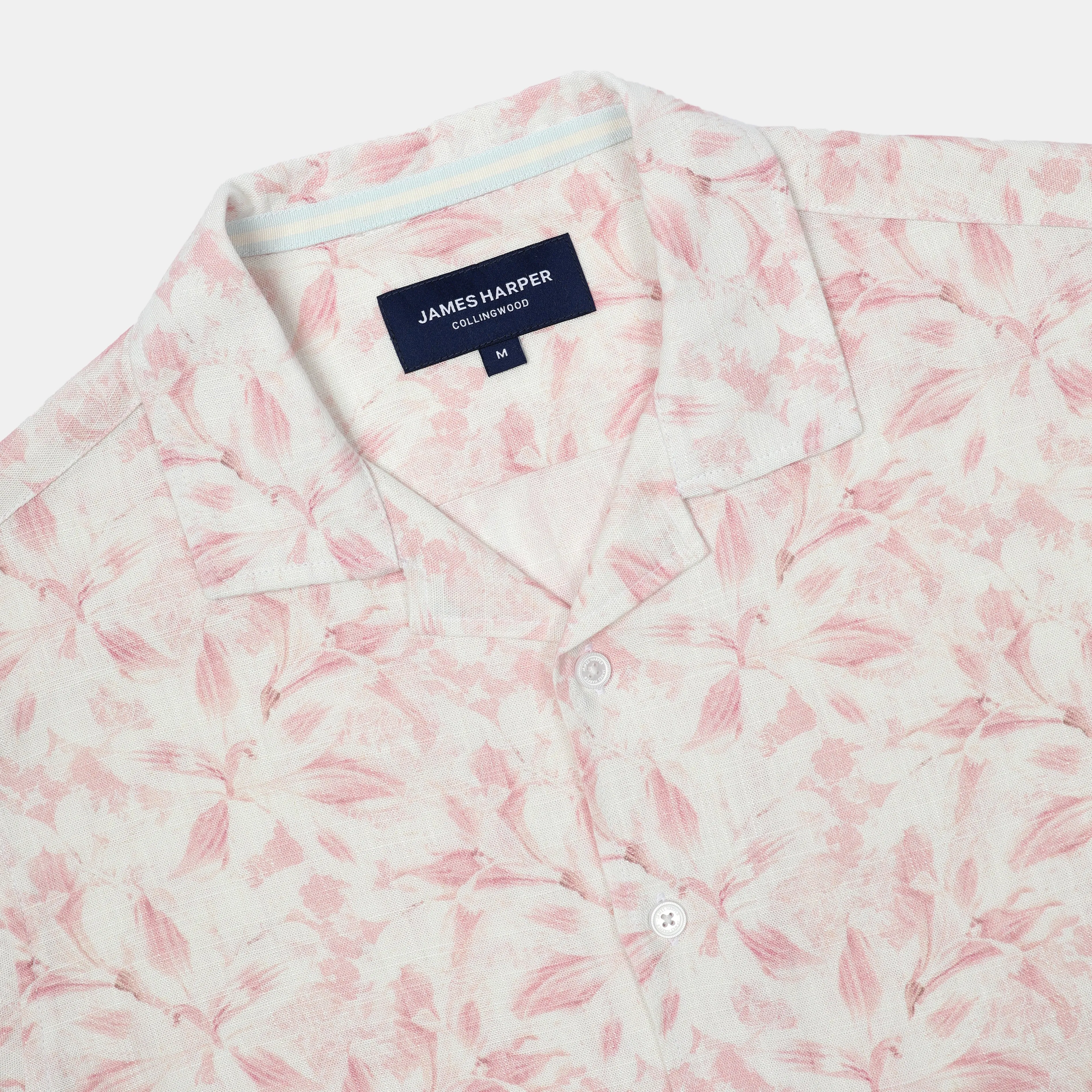 Relaxed Fit Floret Cuban Collar Shirt