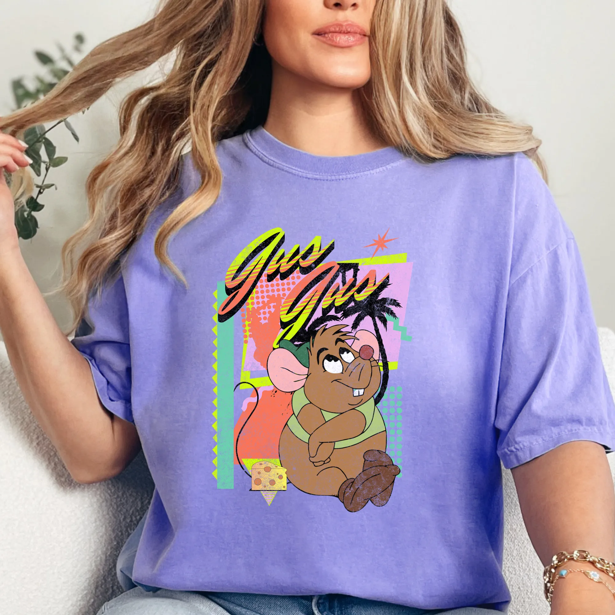 Retro 90's Cheese Mouse Shirt for Women