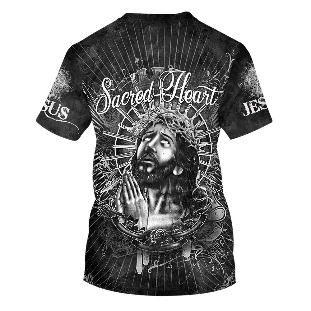 Sacred Heart Of Jesus Prayer 3d All Over Print Shirt - Christian 3d Shirts For Men Women