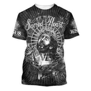 Sacred Heart Of Jesus Prayer 3d All Over Print Shirt - Christian 3d Shirts For Men Women