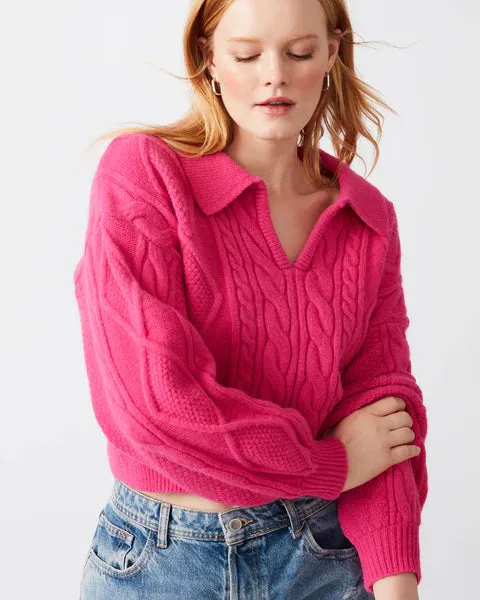 STE Cay Sweater in Fuschia