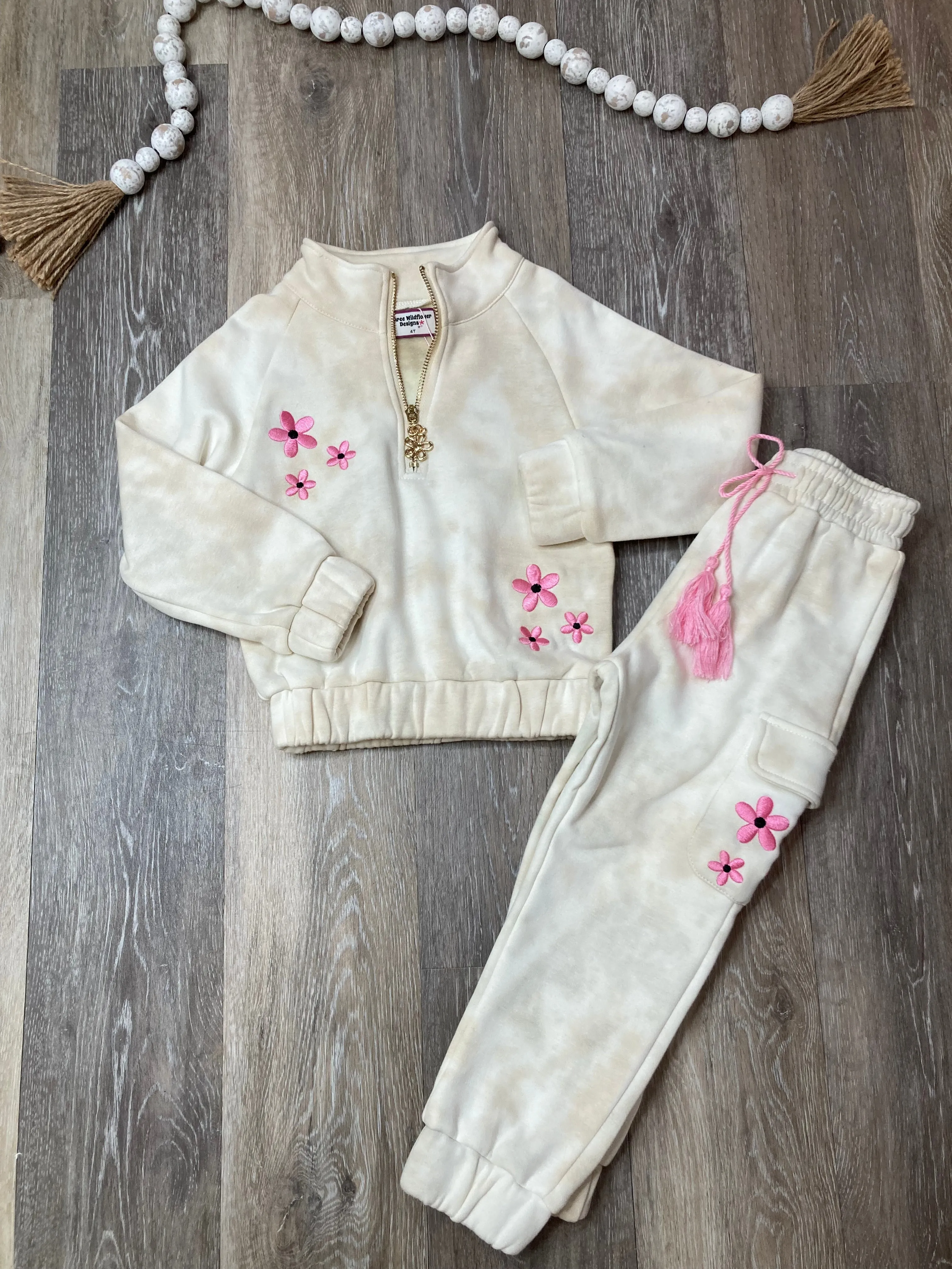 TWD Tie Dye Flower Jogger Set