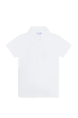 White Pima Cotton Polo Shirt