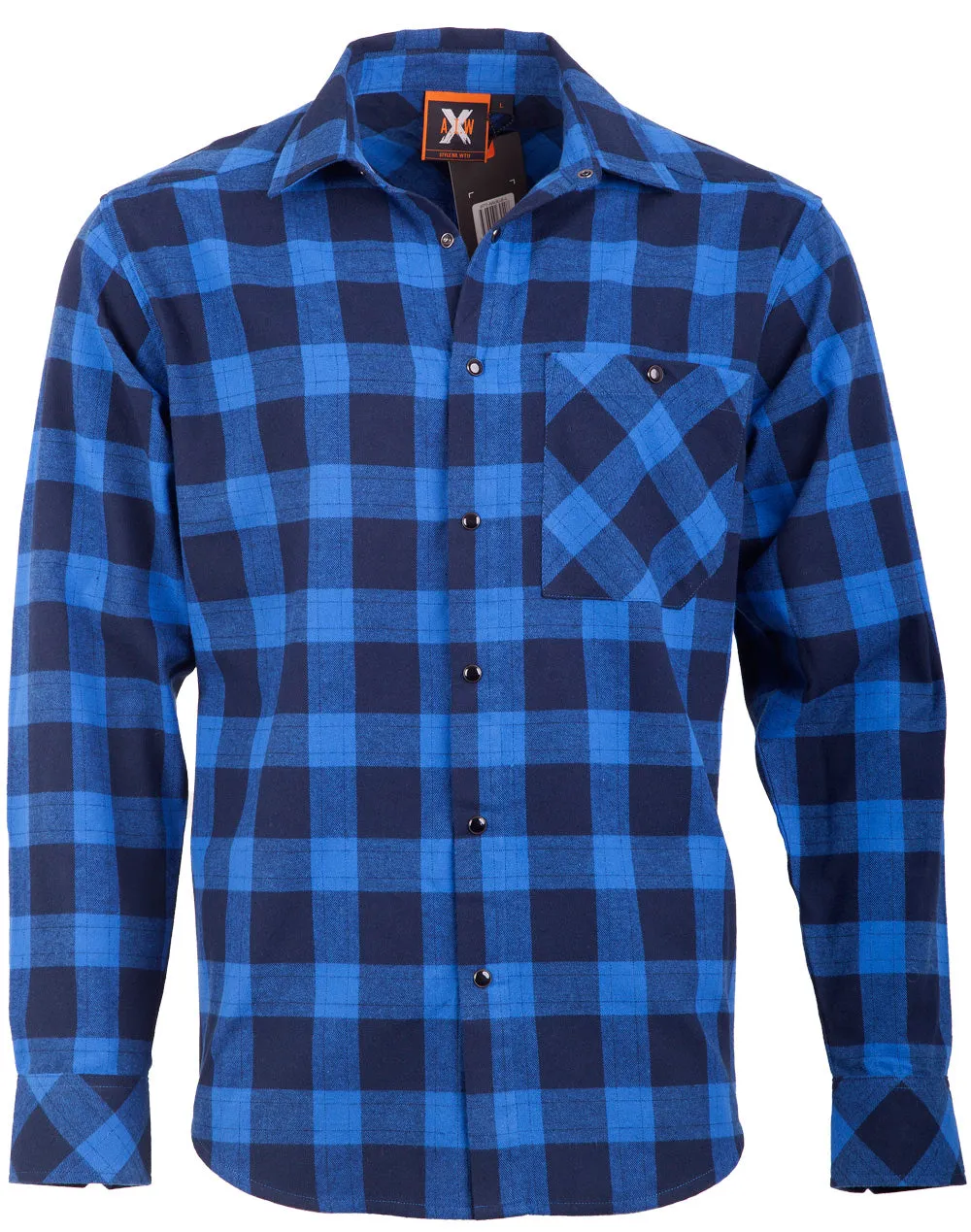 Winning Spirit Unisex Classic Flannel Plaid LS Shirt (WT11)