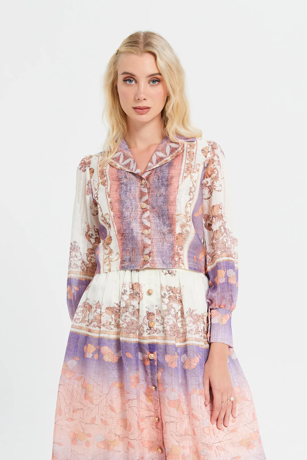 Women Multicolour Printed Shirt Blouse