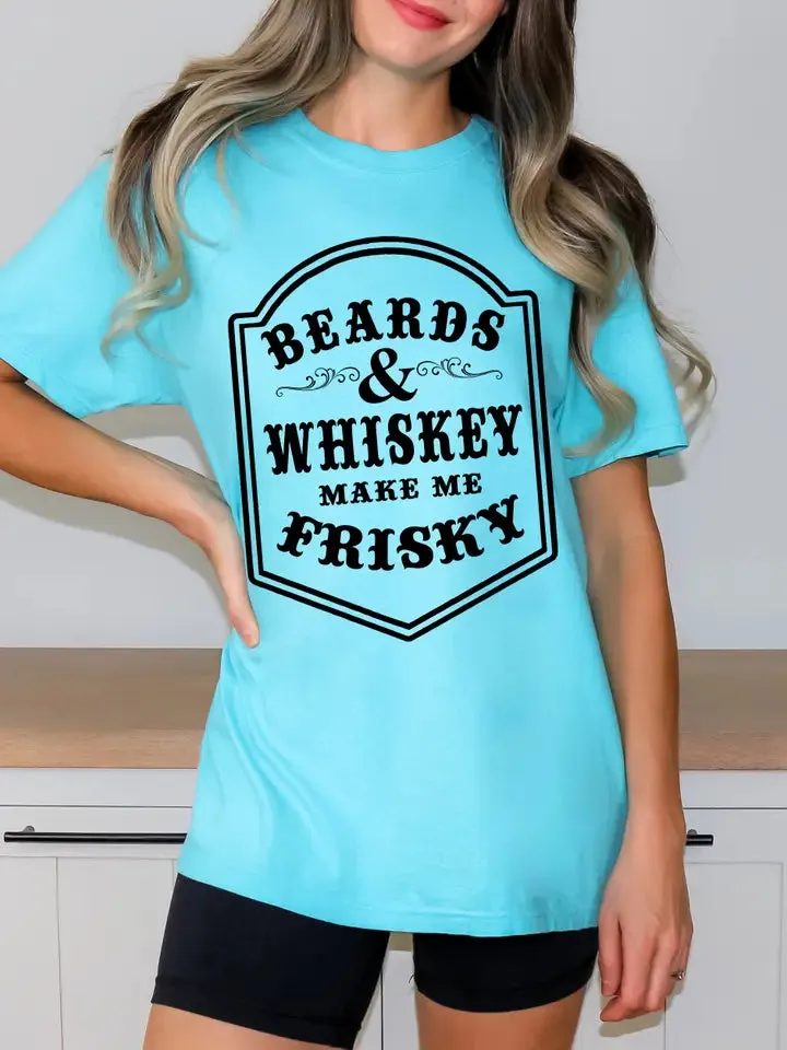 Women's Beards & Whiskey Graphic Tee