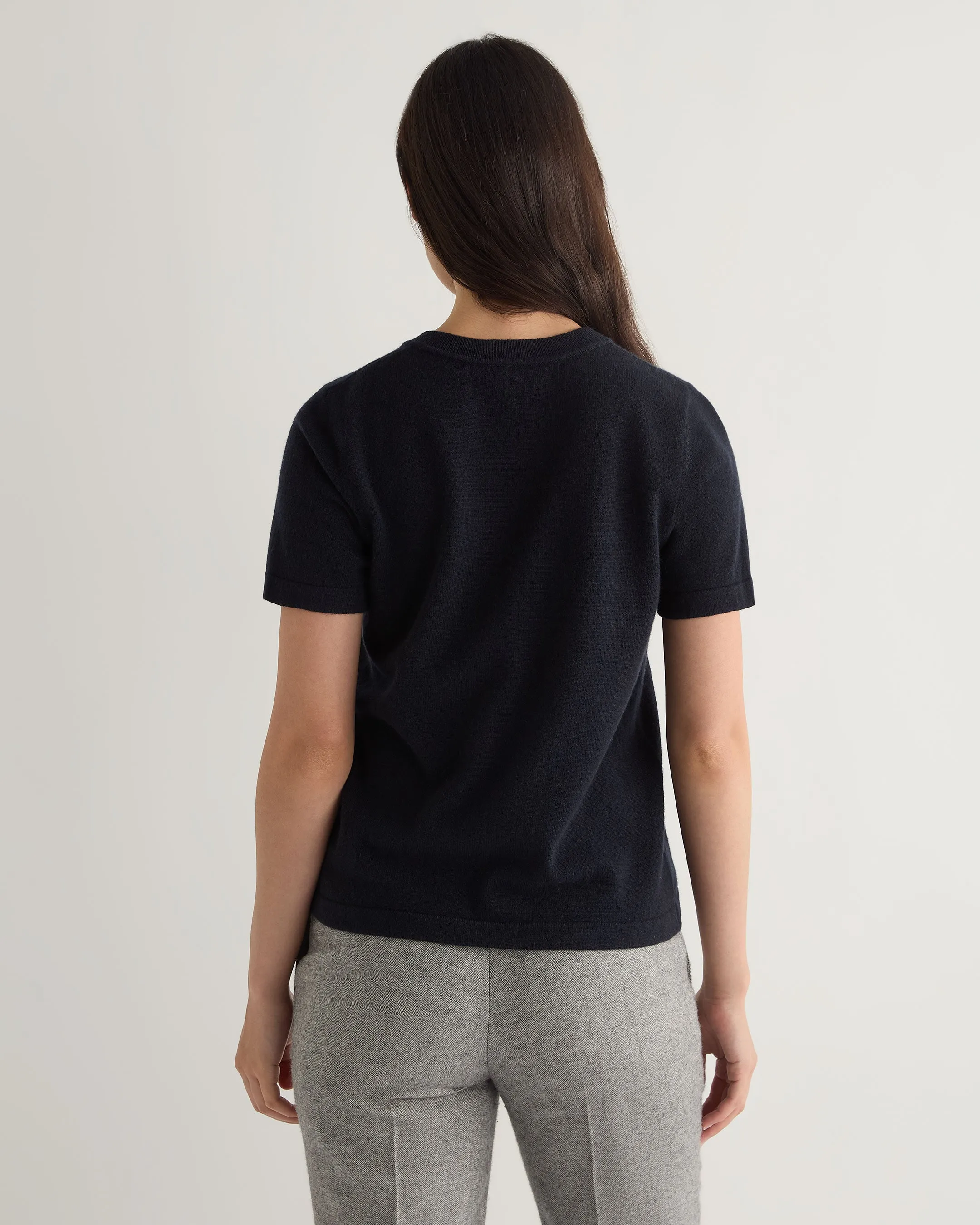 Women's Lottie Cashmere T-Shirt Navy Blue